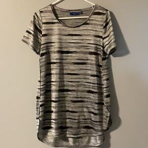 Apt 9 Size Small Striped Gray and Black Women's Top